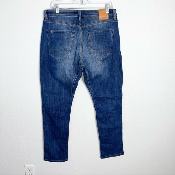 DU/ER Jeans Mens 34X32 L2X Relaxed Tapered Super Flexible Quick Dry H - Picture 3 of 10